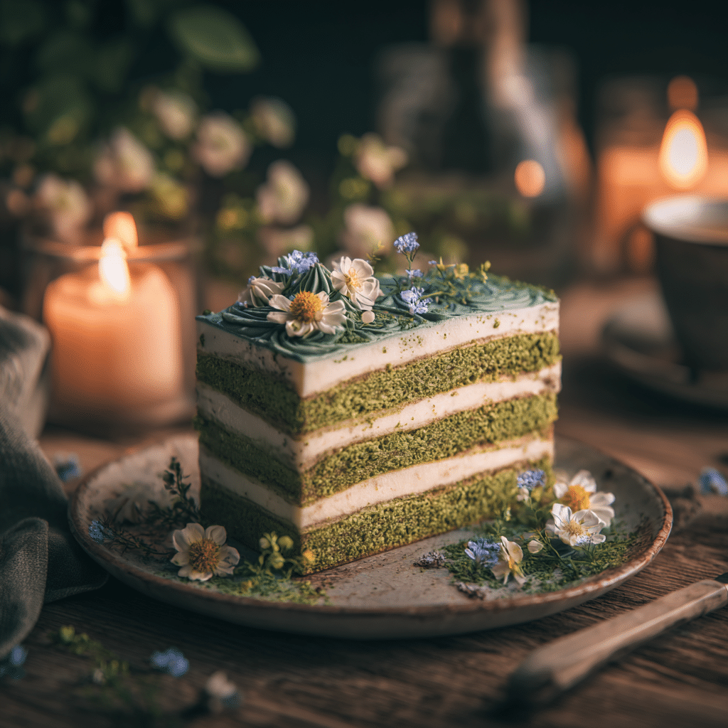 Spinach Vanilla Cake Recipe