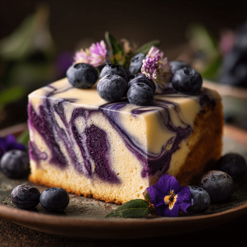 Blueberry Yogurt Marble Cake Recipe - Recipe Image