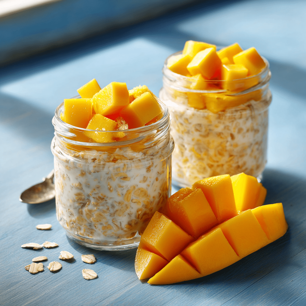 Mango Overnight Oats Recipe - Recipe Image