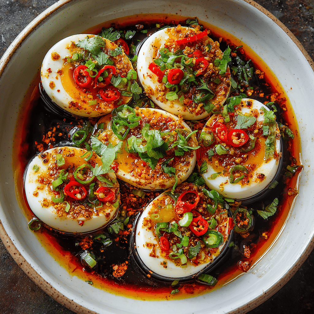 Thai Chili Oil Eggs: One Bite Explosion Recipe - Recipe Image