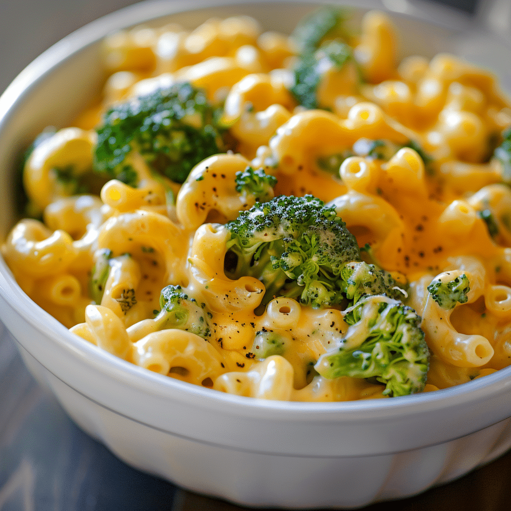 Creamy Slow Cooker Broccoli Cheddar Mac and Cheese Recipe - Recipe Image