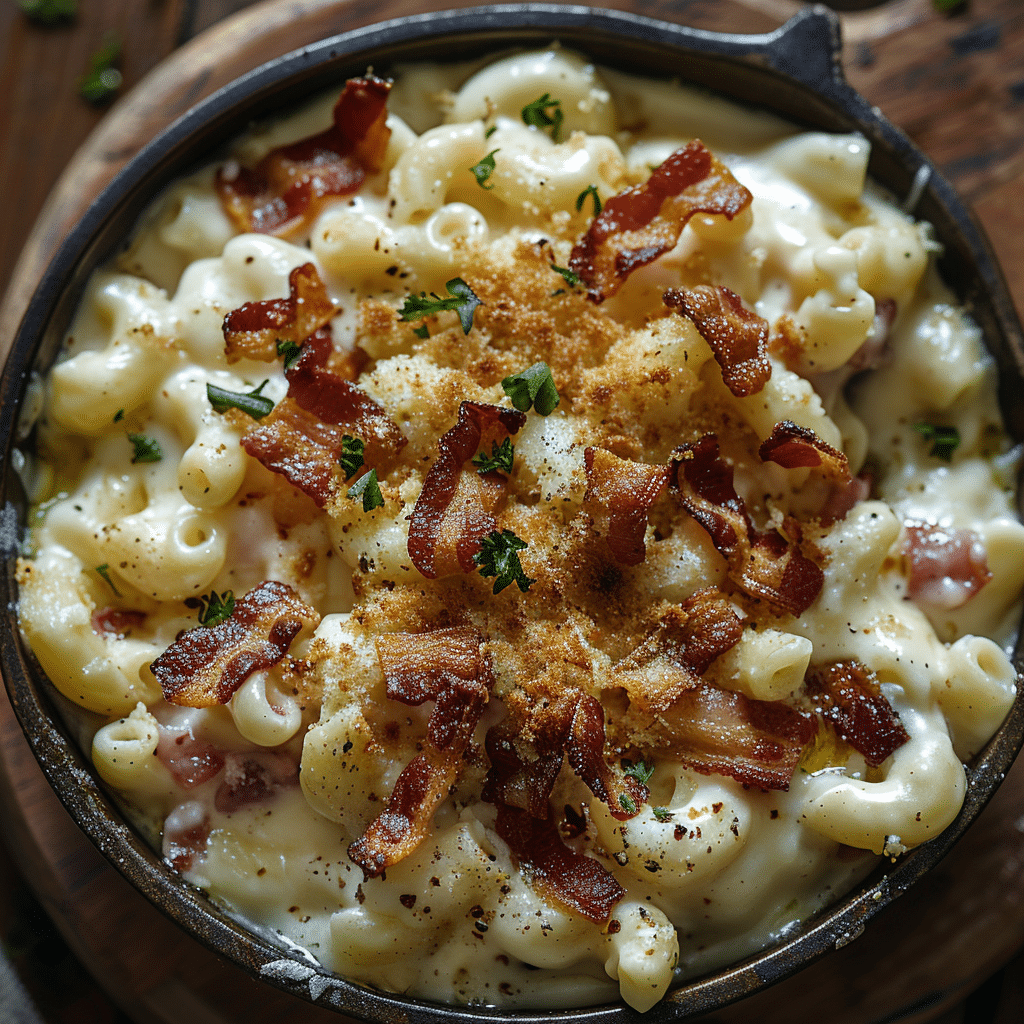 Creamy Slow Cooker Bacon Ranch Mac and Cheese Recipe - Recipe Image