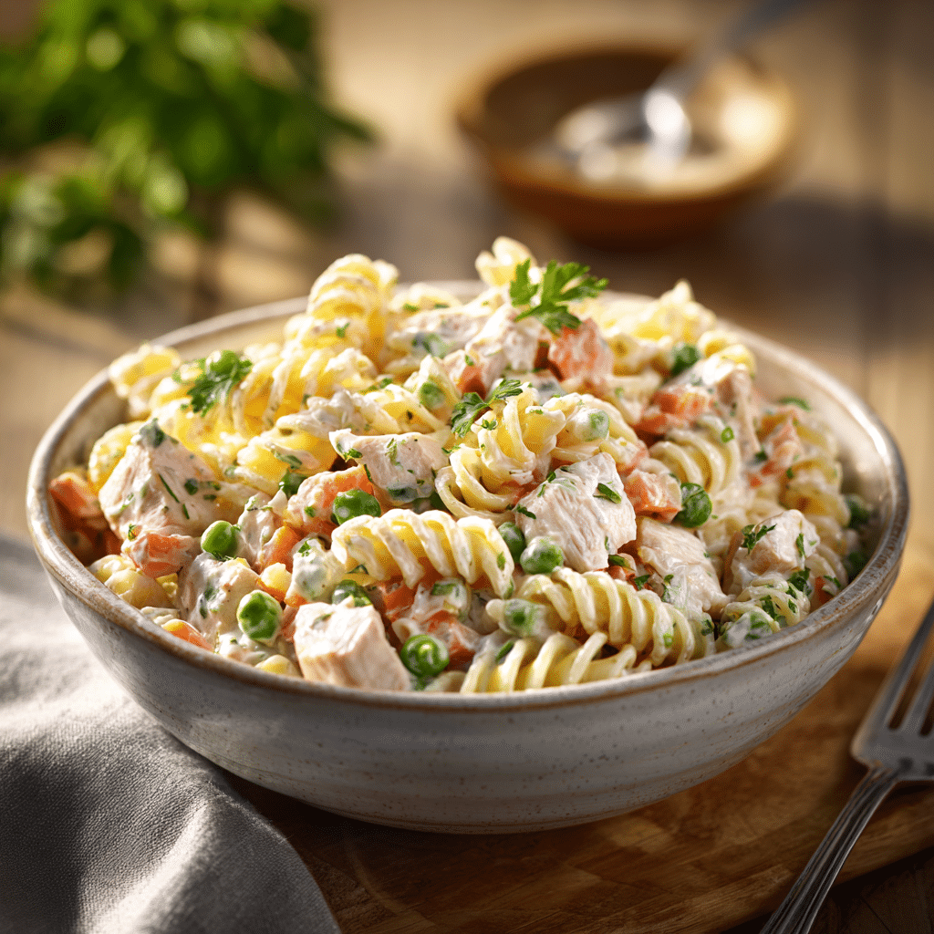 Creamy Chicken Pasta Salad Recipe - Recipe Image
