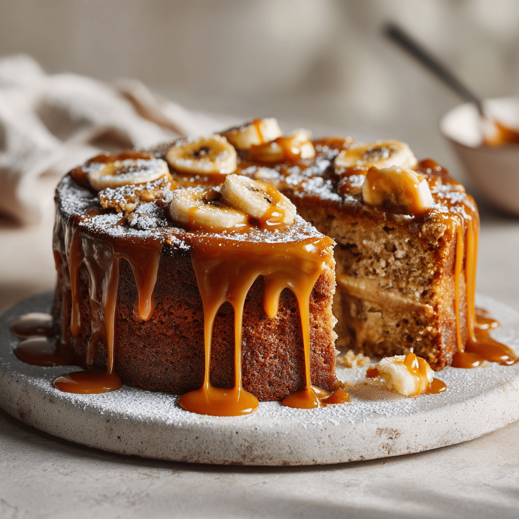 Caramel Banana Cake Recipe - Recipe Image
