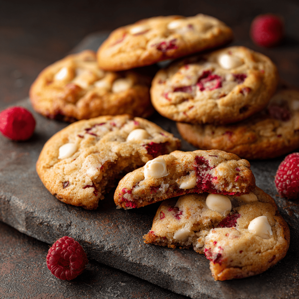 Raspberry White Chocolate Cookies Recipe - Recipe Image