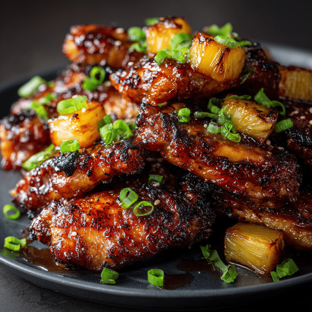 Sticky Pineapple-Teriyaki Chicken Wings in 3 Steps Recipe - Recipe Image