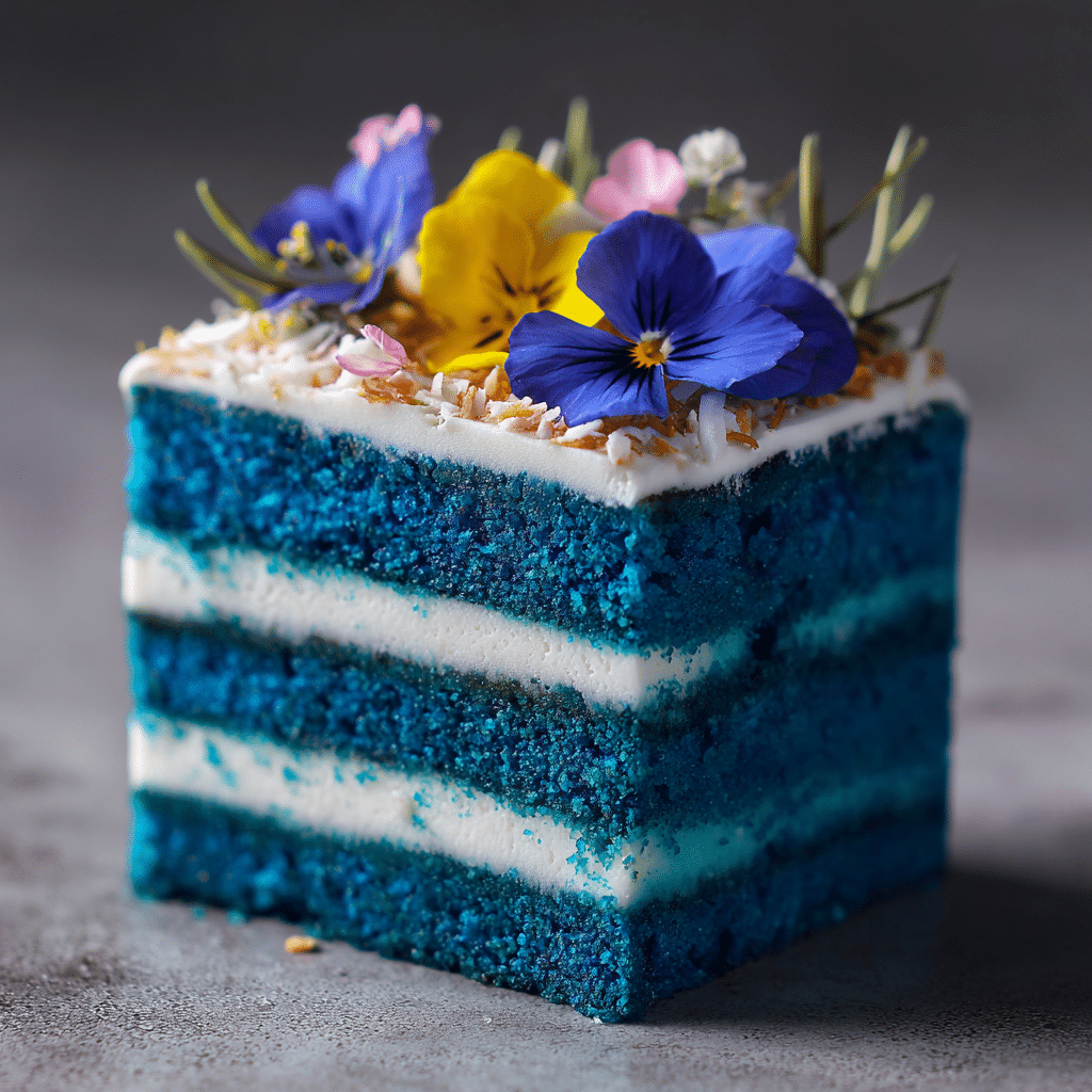 Blue Spirulina Coconut Cake Recipe - Recipe Image