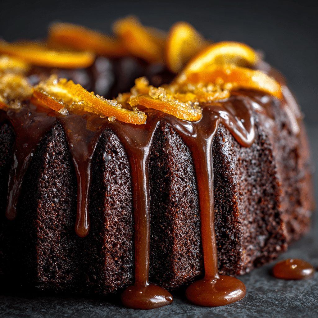 Chocolate Orange Glazed Bundt Cake Recipe - Recipe Image