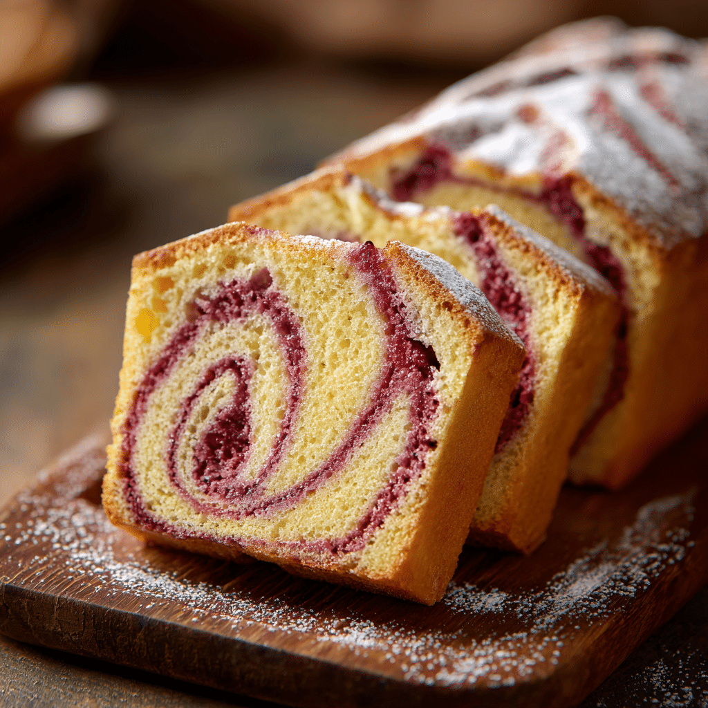 Raspberry Almond Marble Cake Recipe - Recipe Image