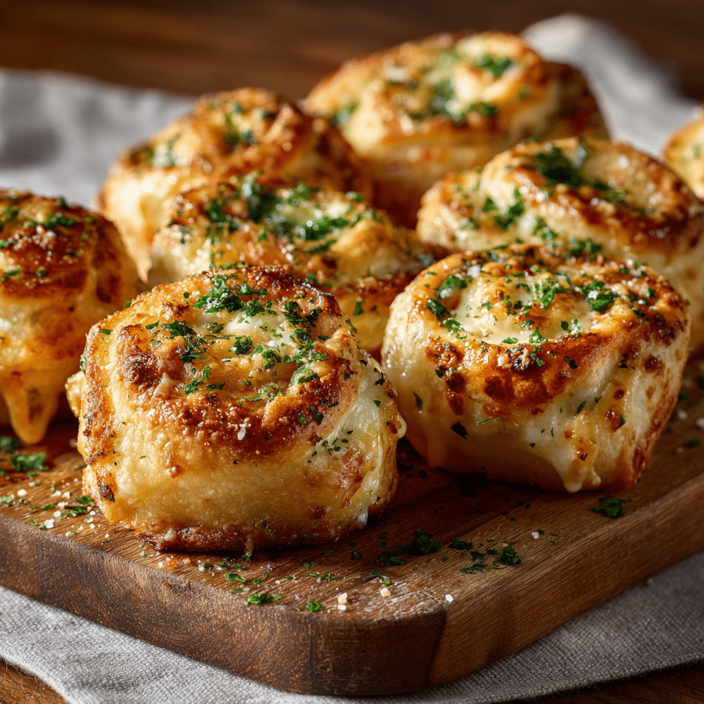 Garlic Butter Pizza Rolls Recipe - Recipe Image