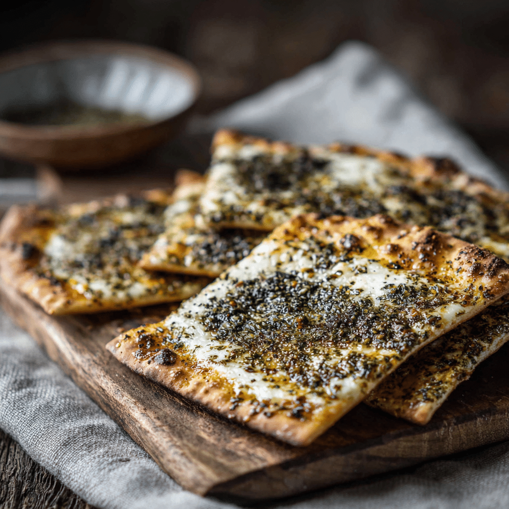 Zaatar Cheese Flatbread Recipe - Recipe Image
