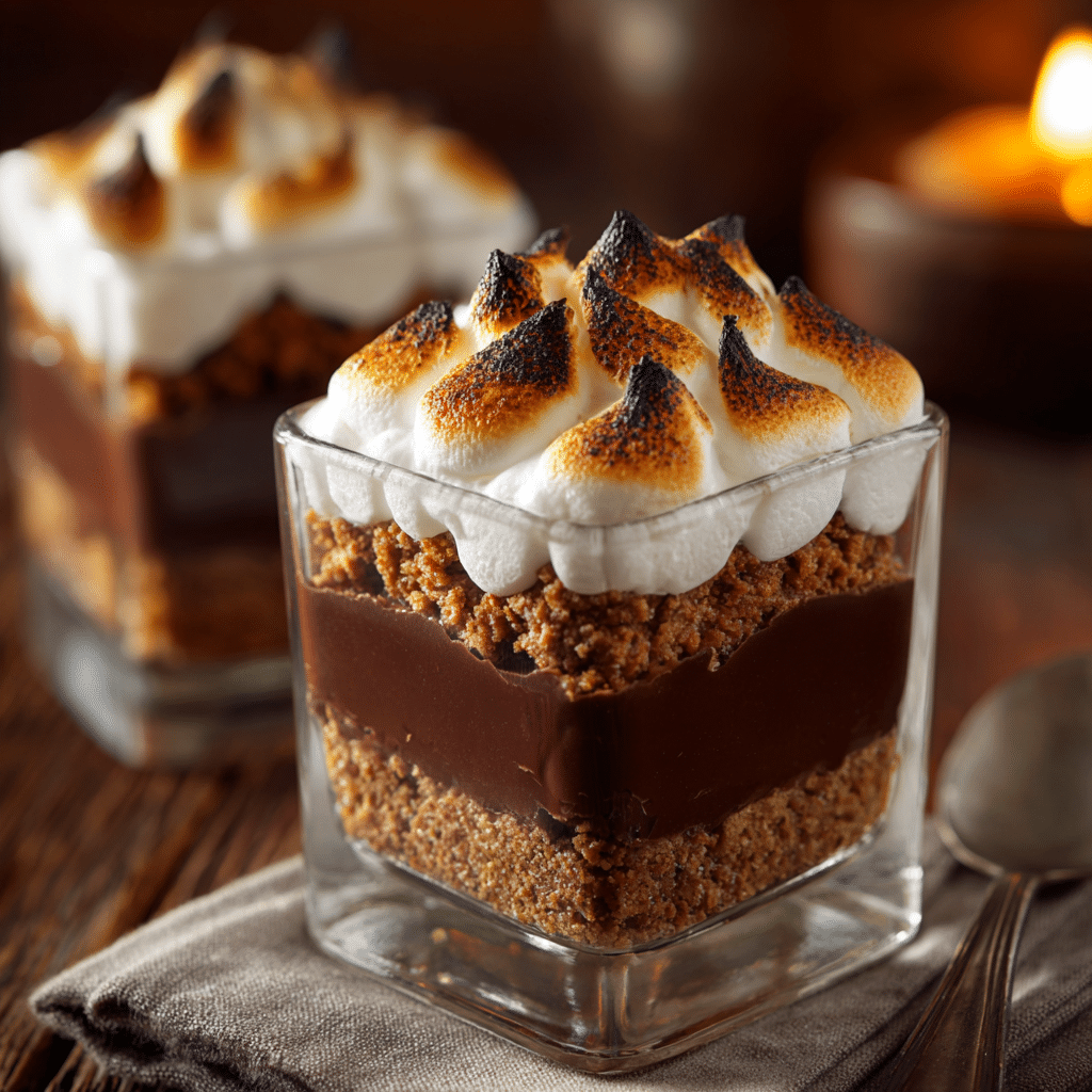 No Bake S’mores Pudding Cup Recipe - Recipe Image