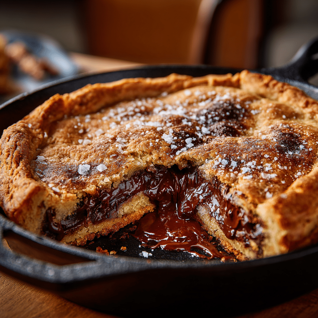 The Ultimate Nutella Cookie Pie Recipe - Recipe Image