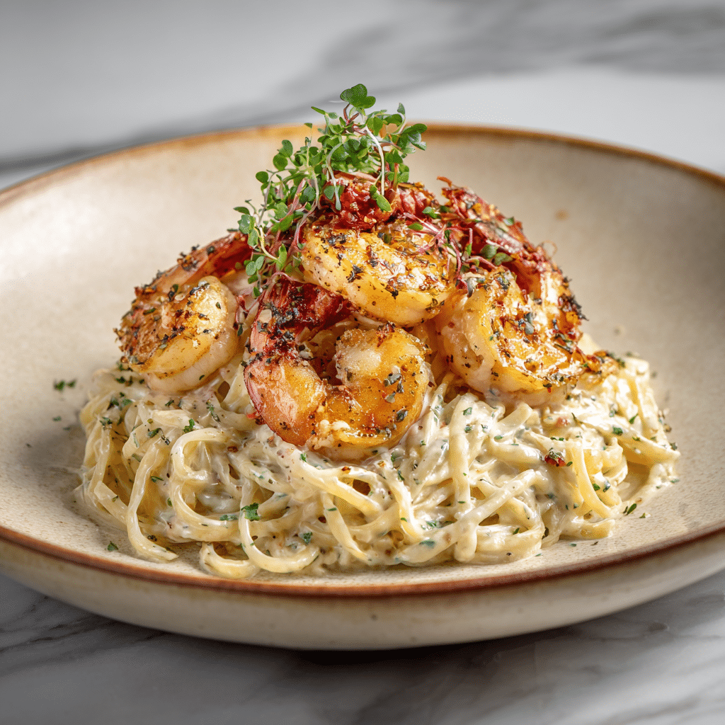 Creamy Garlic Shrimp Pasta Recipe - Recipe Image