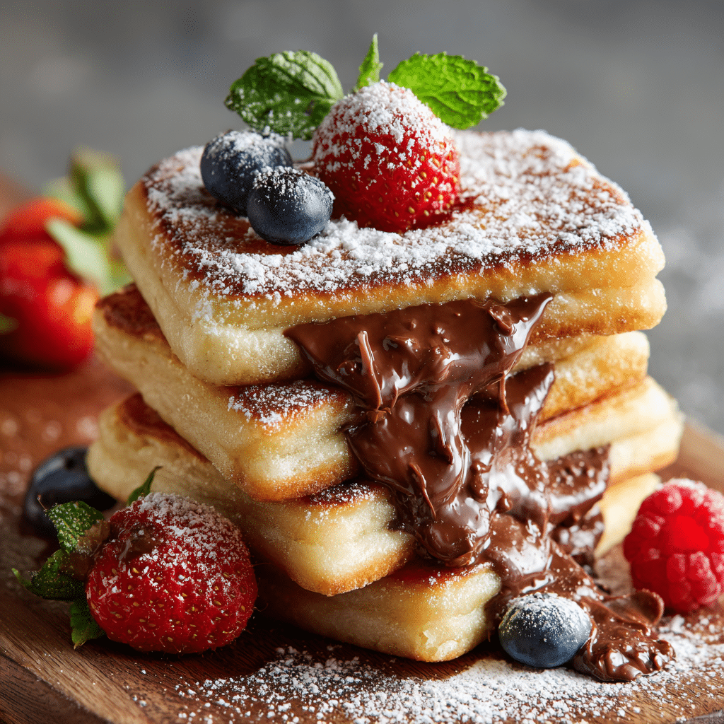 Nutella Stuffed Pancakes Recipe - Recipe Image