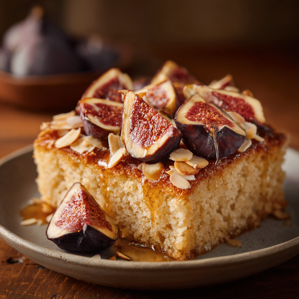 Fig Honey Almond Cake Recipe - Recipe Image