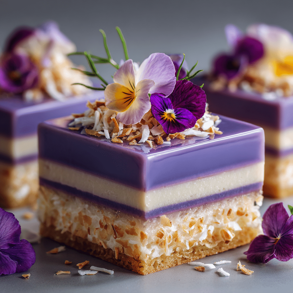 Taro Coconut Mirror Cake Recipe - Recipe Image