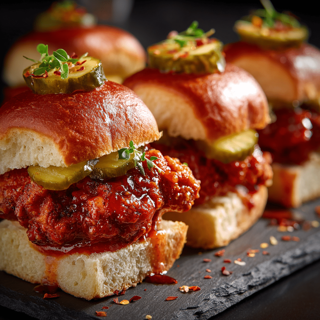 Nashville Hot Chicken Sliders Recipe - Recipe Image