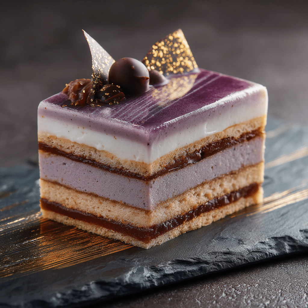 Taro Opera Cake Recipe - Recipe Image
