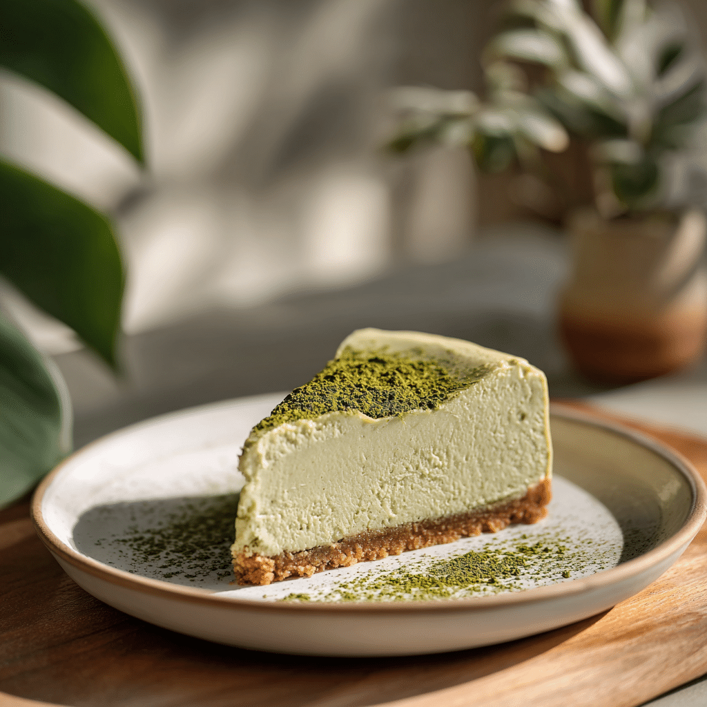 White Chocolate Matcha Cheesecake: A Modern Fusion Dessert Recipe - Recipe Image