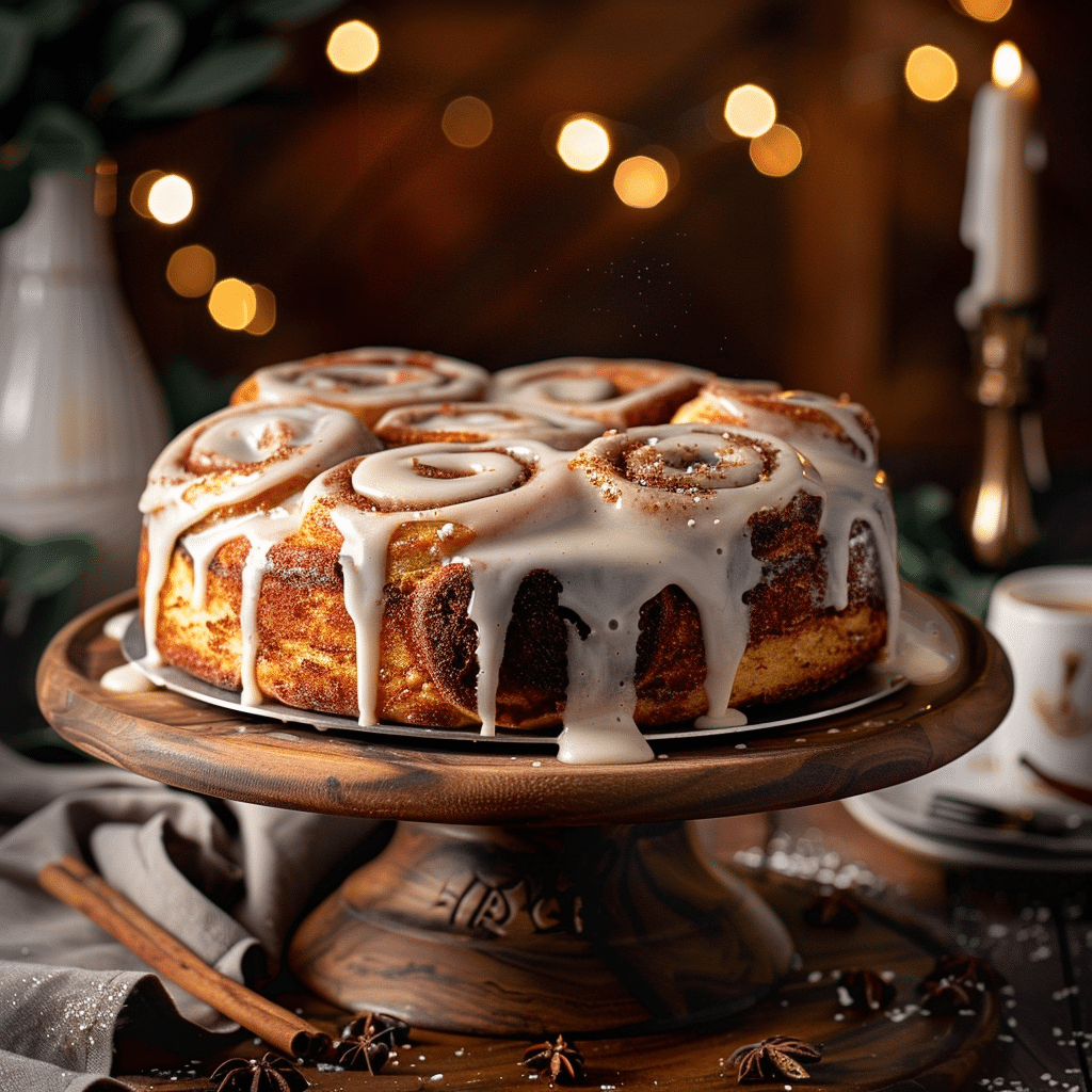 Slow Cooker Cinnamon Roll Cake Recipe - Recipe Image
