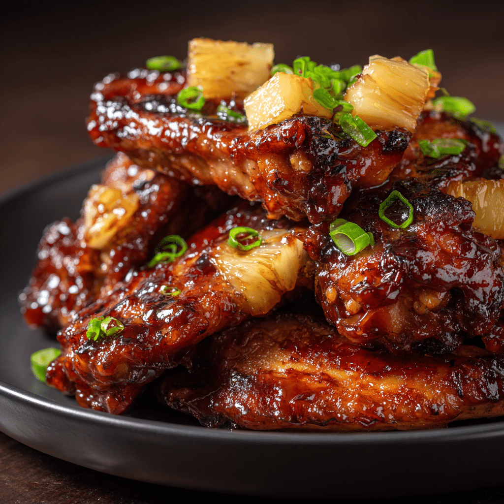 Sticky Pineapple-Teriyaki Chicken Wings in 3 Steps Recipe