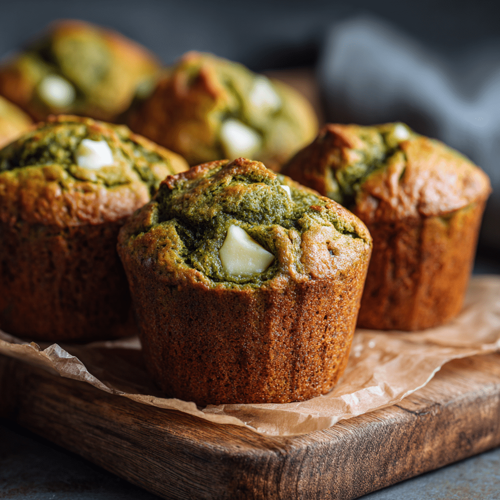 Matcha White Chocolate Muffins Recipe