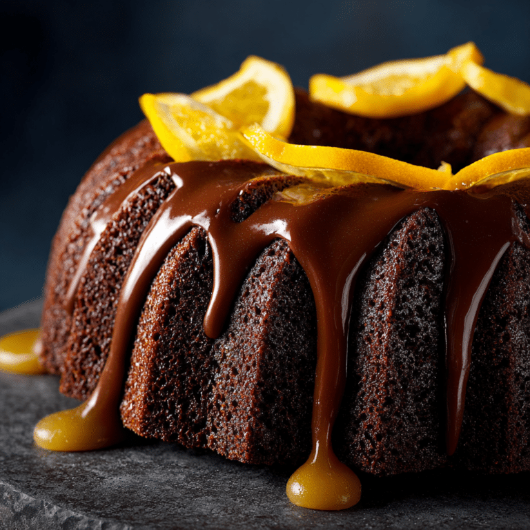 Chocolate Orange Glazed Bundt Cake Recipe