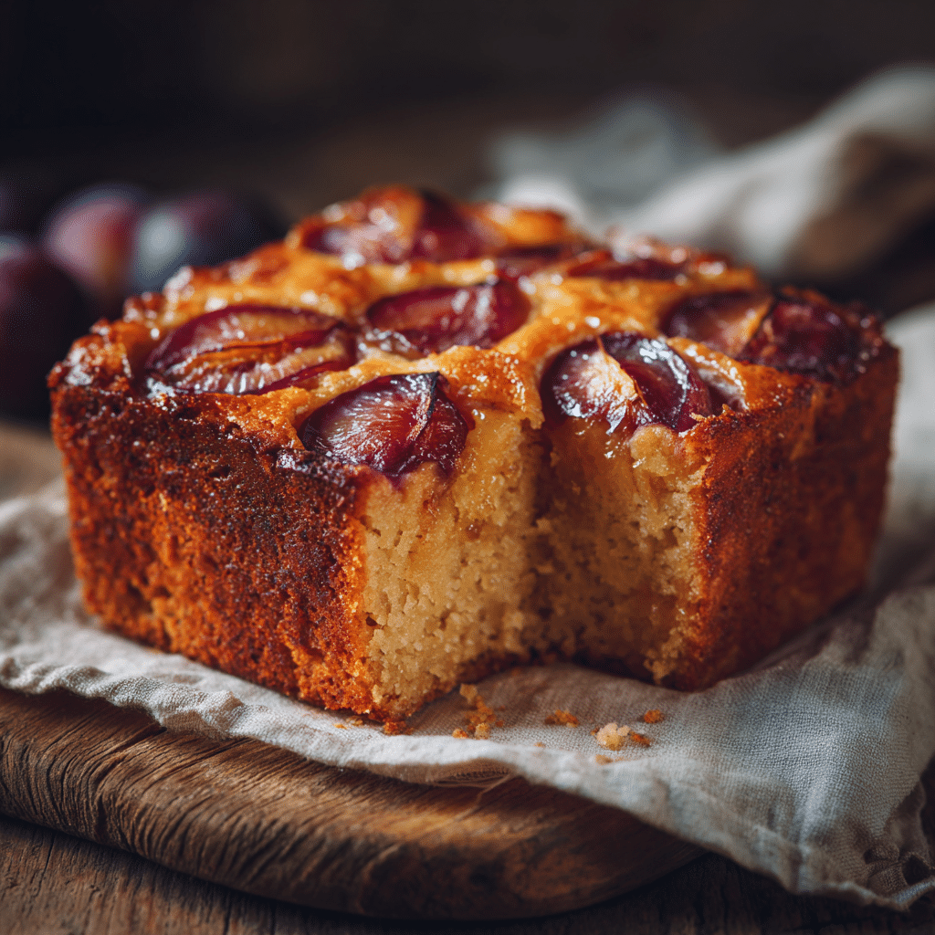 Yogurt Plum Cake Recipe