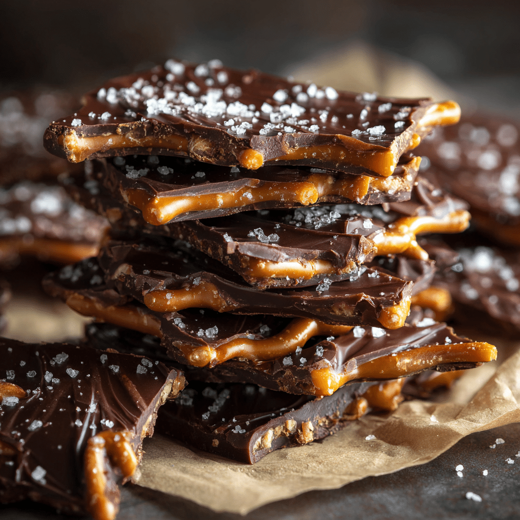 Salted Caramel Pretzel Bark Recipe