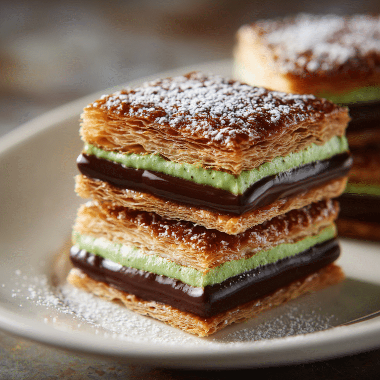 Chocolate Pistachio Napoleons: A Layered Treat Recipe