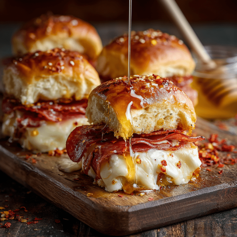 Hot Honey Pepperoni Pizza Sliders Recipe