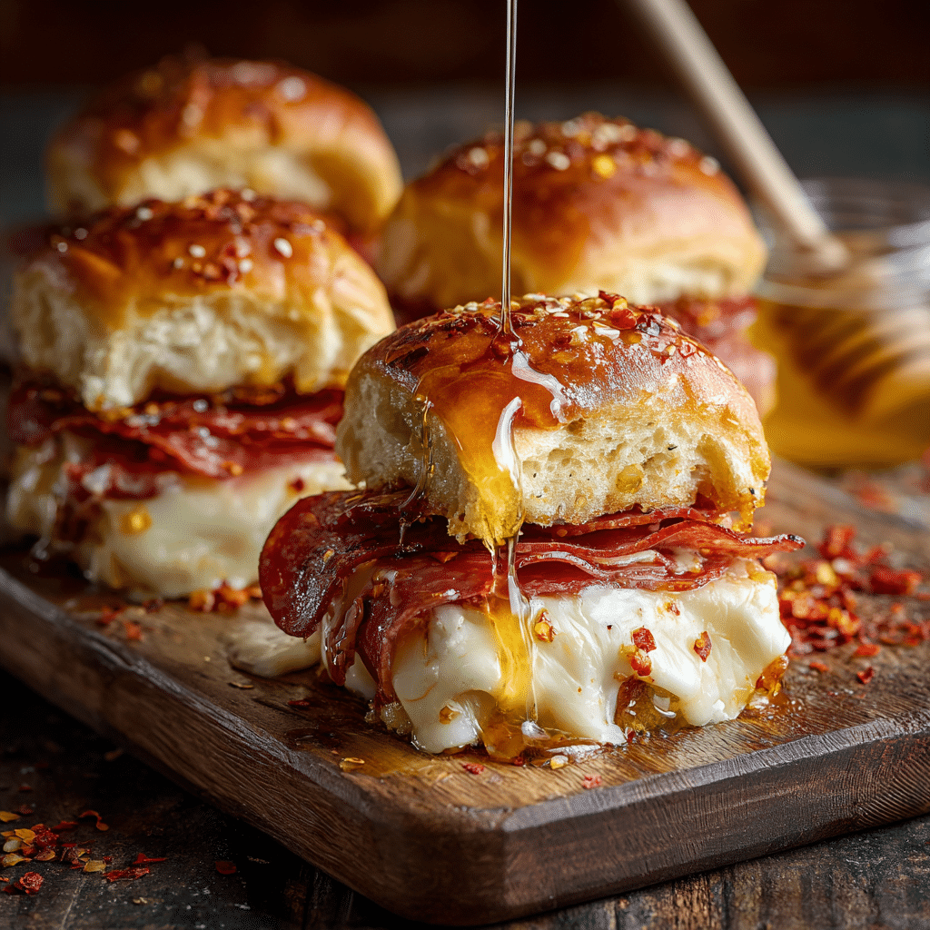 Hot Honey Pepperoni Pizza Sliders Recipe