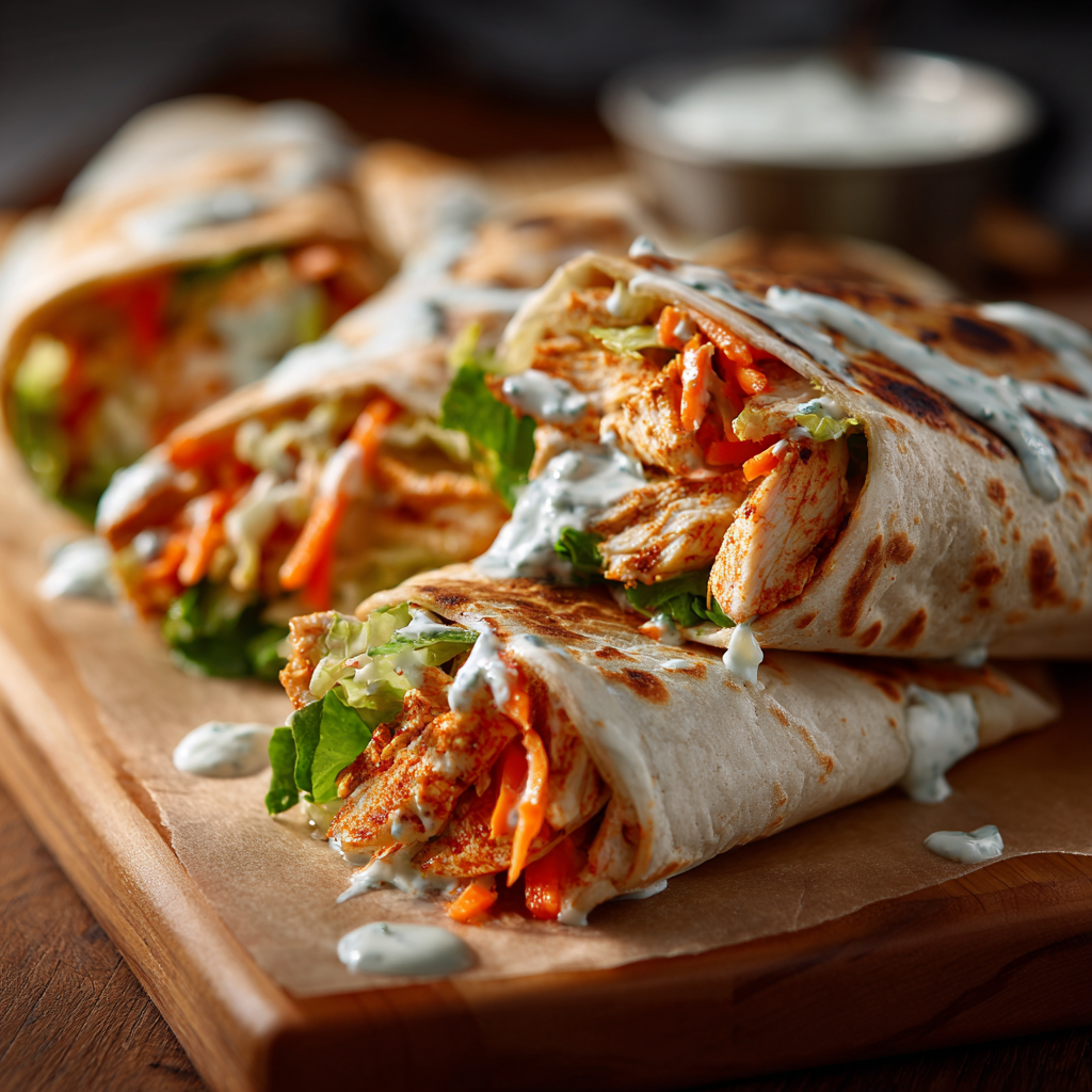 Creamy Buffalo Chicken Wraps Recipe