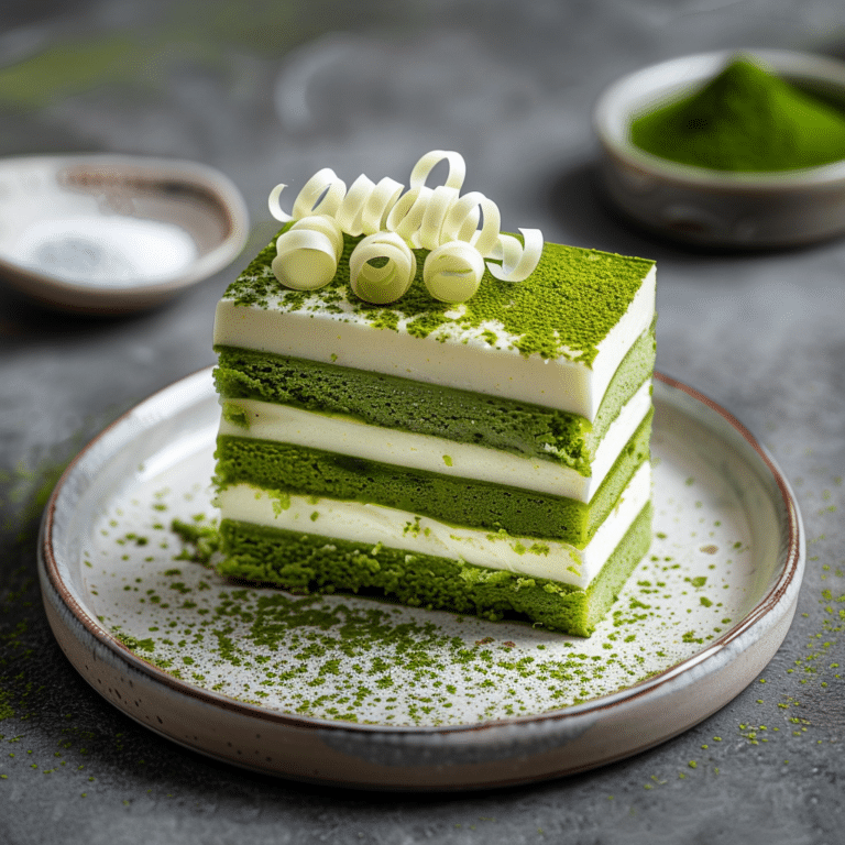 Matcha White Chocolate Cake Recipe