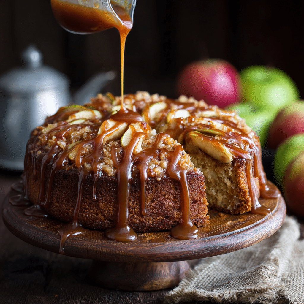 Caramel Apple Cinnamon Cake Recipe