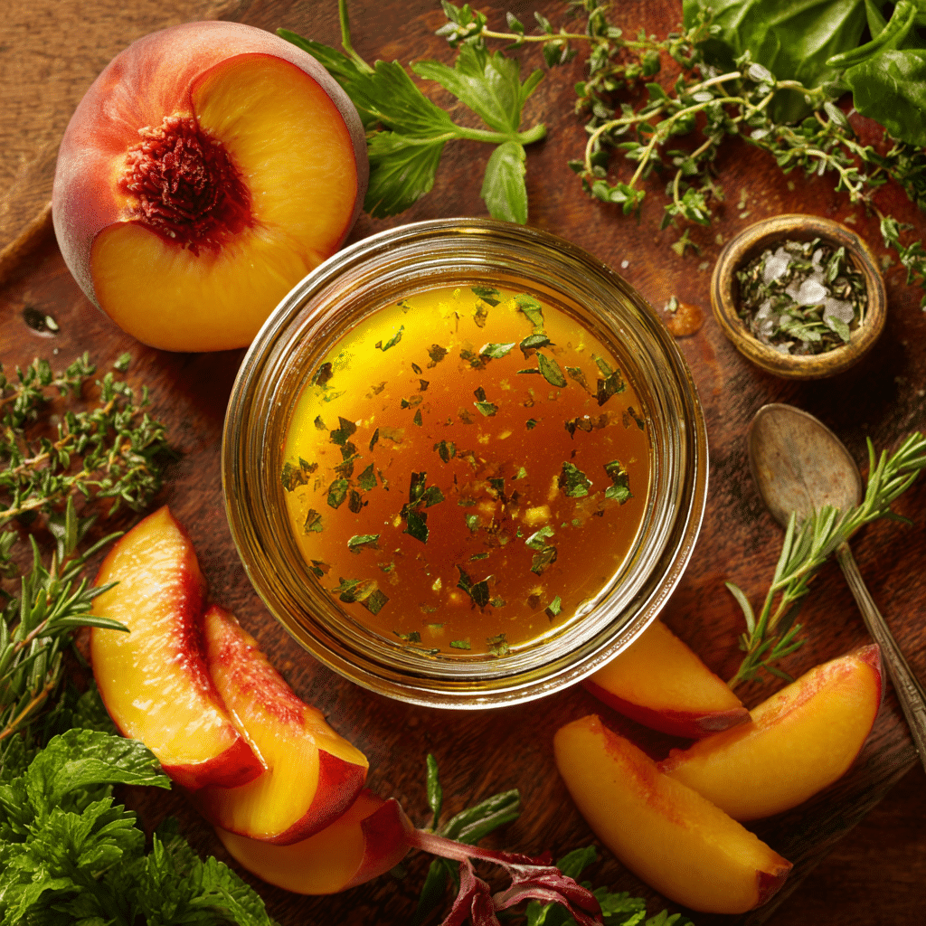 Peach Honey Dijon Balsamic Vinaigrette Recipe