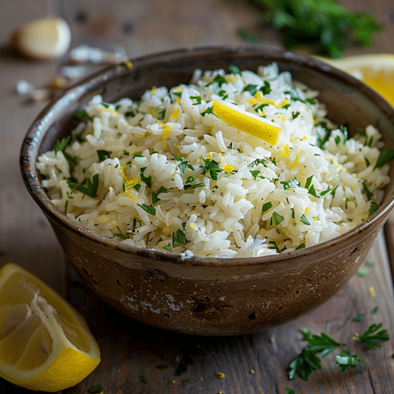 Lemon Garlic Rice Recipe