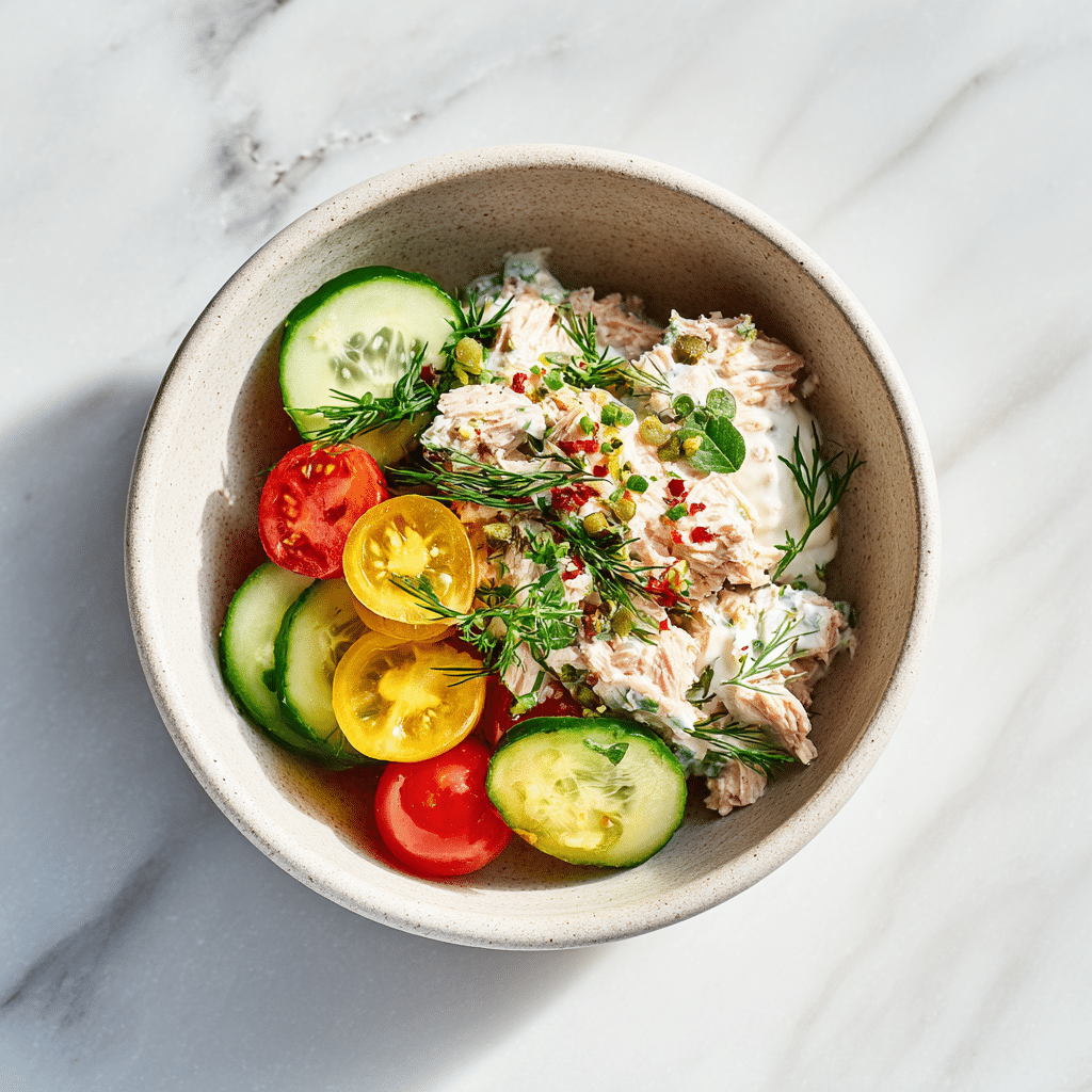 Creamy Tuna Snack Bowl Recipe - Recipe Image