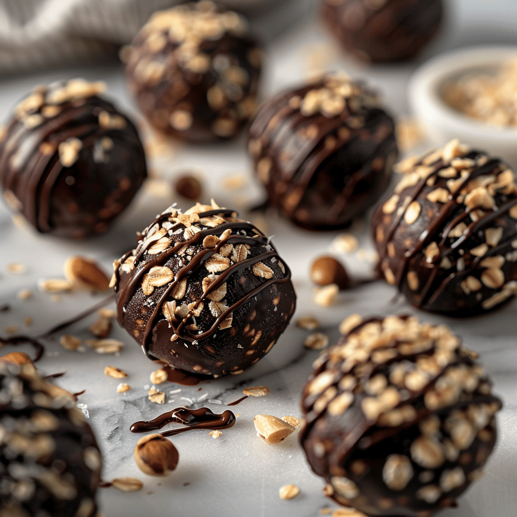 Chocolate Oat Energy Balls Recipe - Recipe Image