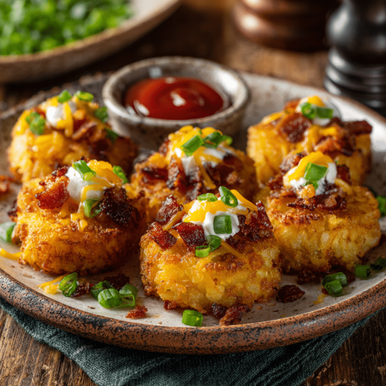 Crispy Loaded Hashbrown Bites Recipe