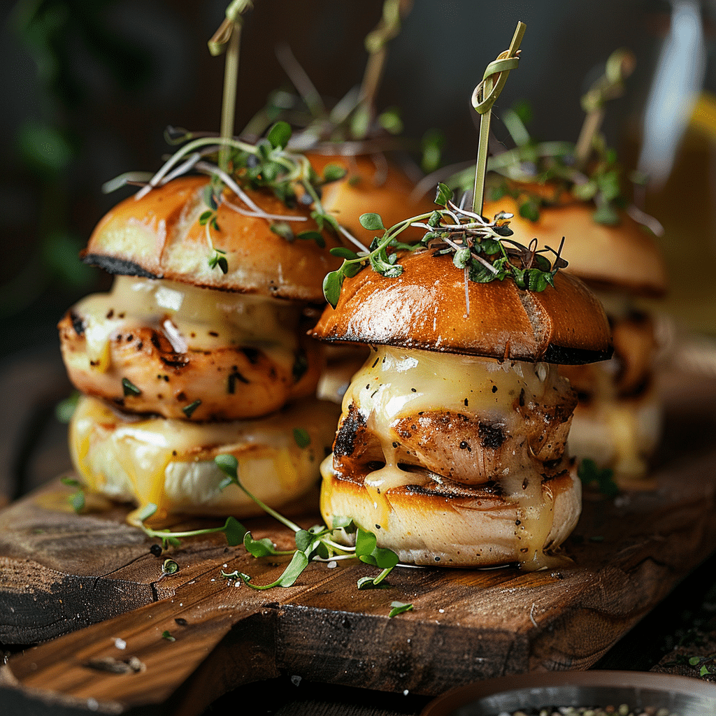 Cheesy Chicken Sliders Recipe - Recipe Image