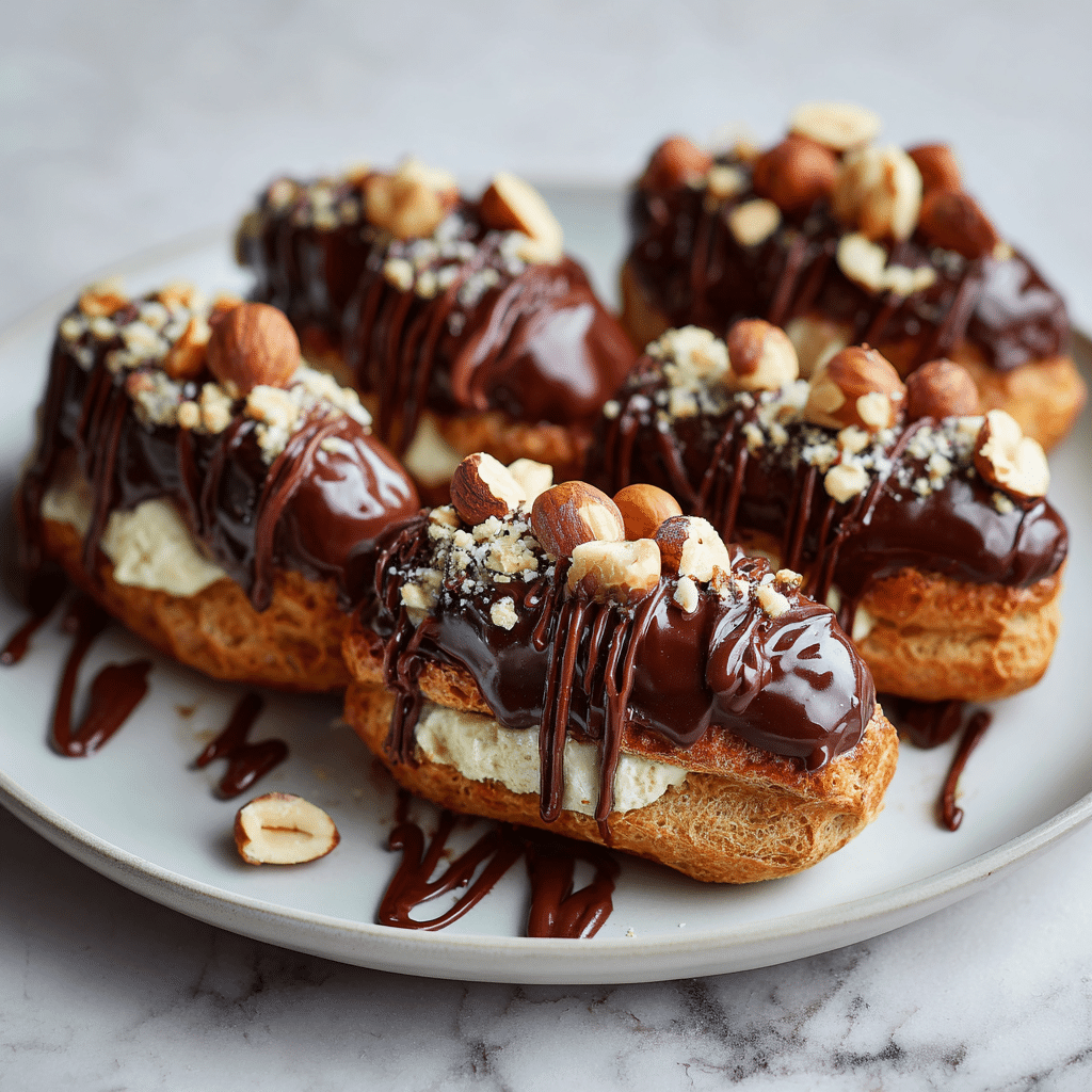 Chocolate Hazelnut Éclairs Recipe