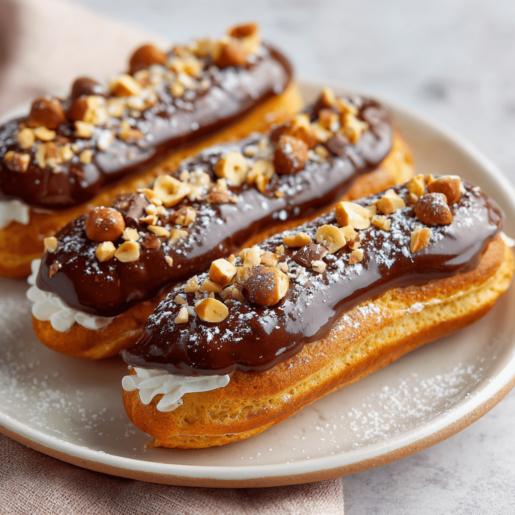 Chocolate Hazelnut Éclairs Recipe
