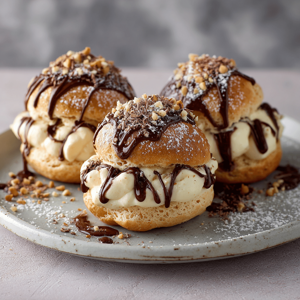Banana Cream Profiteroles Recipe - Recipe Image