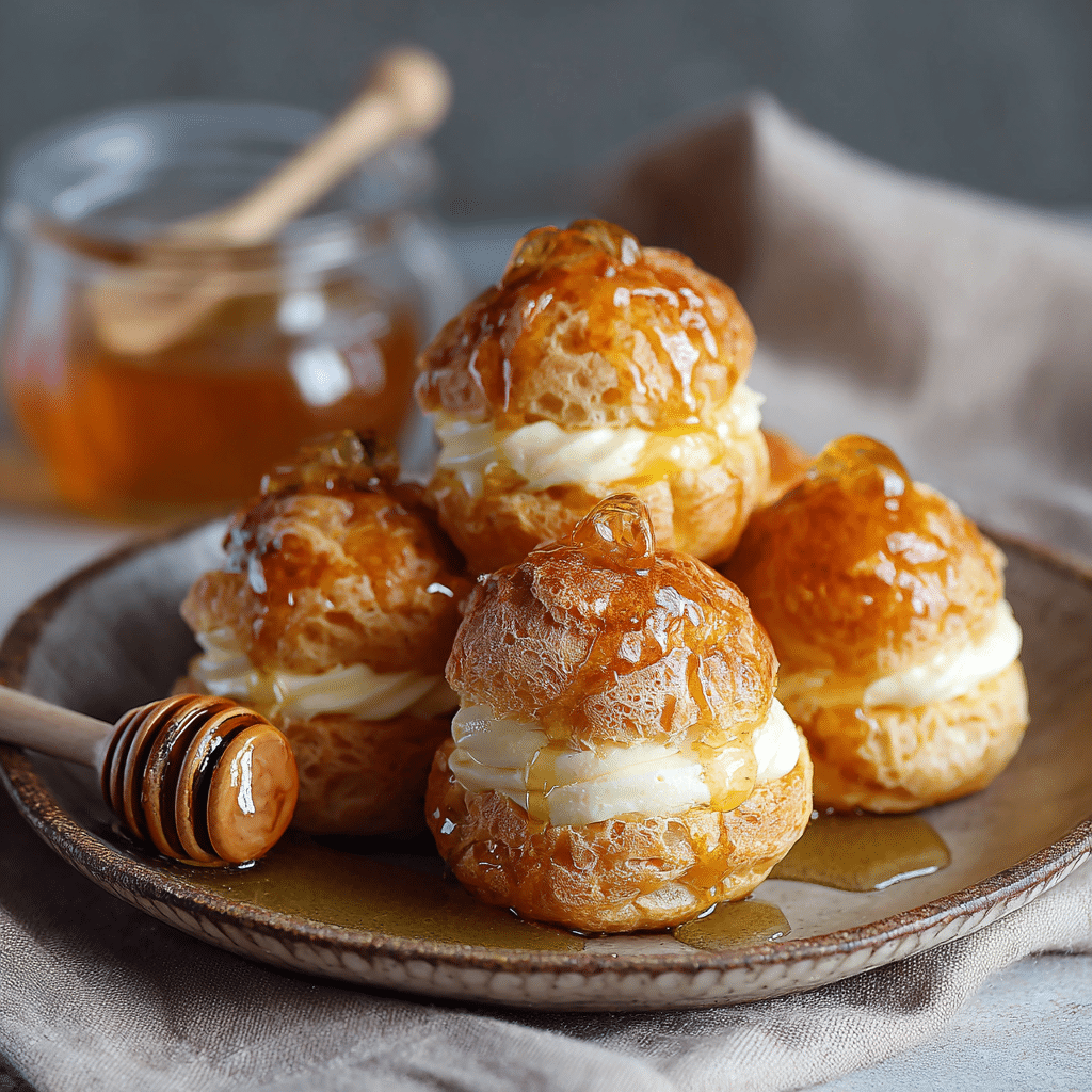 Honey Cream Puffs Recipe