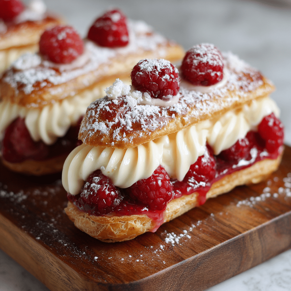 White Chocolate Raspberry Éclairs Recipe