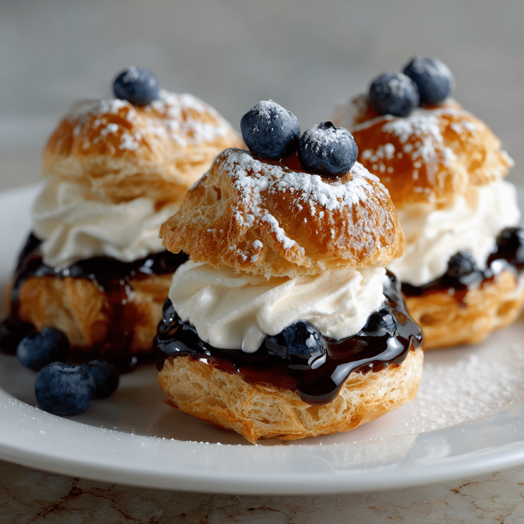 Blueberry Cream Puffs Recipe