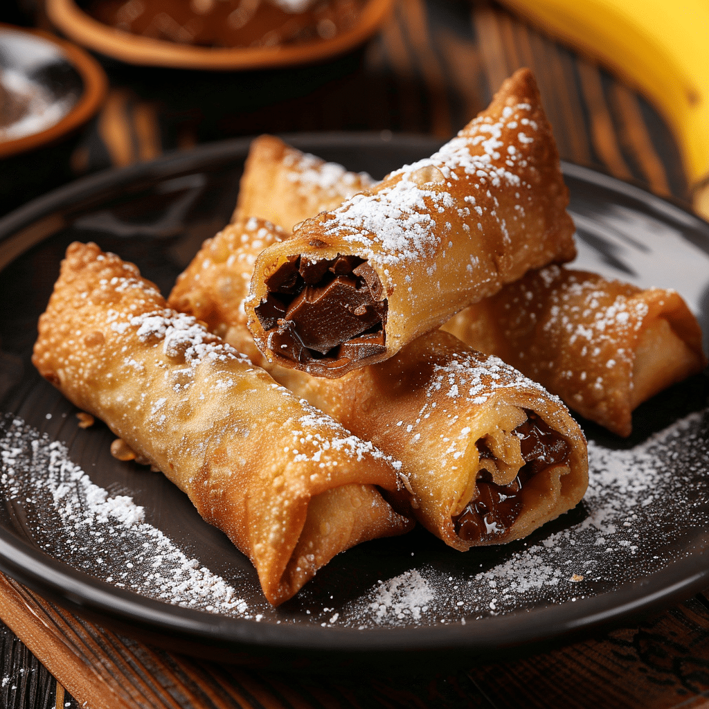 Banana Chocolate Spring Rolls Recipe