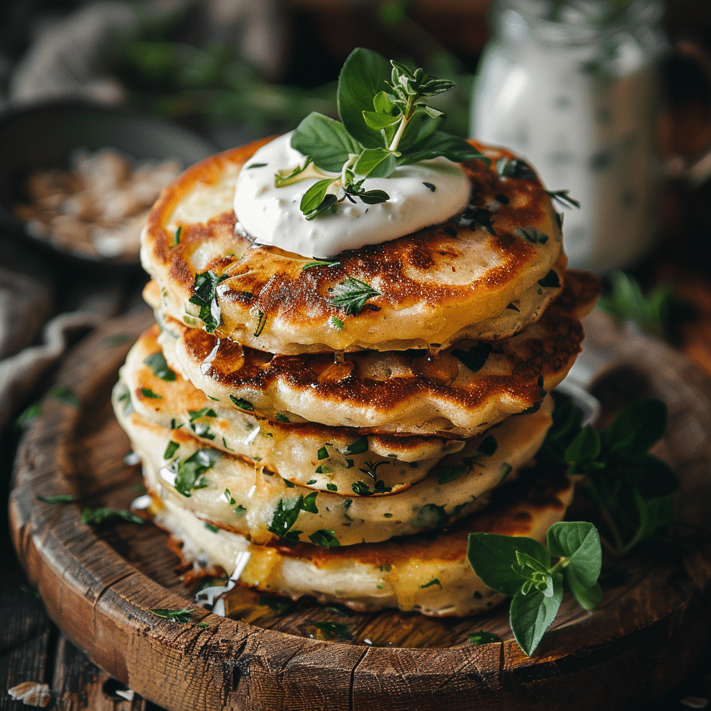 Savory Oat Pancakes Recipe